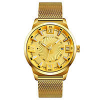 Skmei 9166 золотистые мужские часы