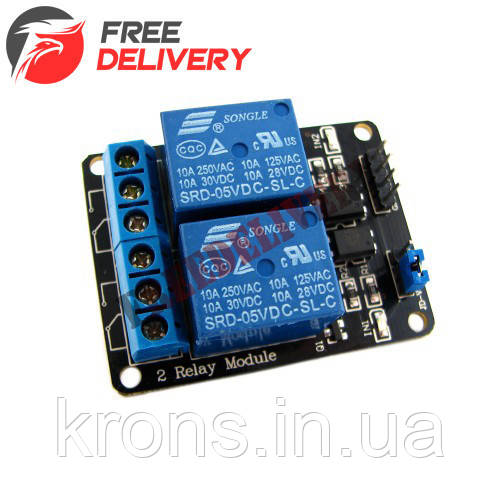 2-канальний модуль реле 5В для Arduino PIC ARM AVR