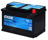 Аккумулятор стартерный Exide AGM 6СТ-70 Евро (EK700)