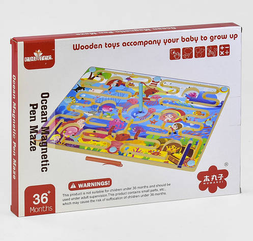 Дерев'яна гра Лабіринт магнітний, фото 1