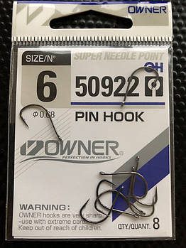 Крючок Owner 50922 Pin Hook #6 (qty.8)