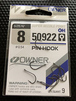 Крючок Owner 50922 Pin Hook #8 (qty. 9)