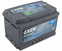 Аккумулятор стартерный Exide Premium 6СТ-72 Евро (EA722)