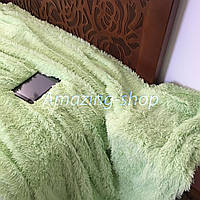 Покривало травичка  ⁇  Пухнастий махровий плед. З довгим ворсом. 220х240. Колір Салатовий