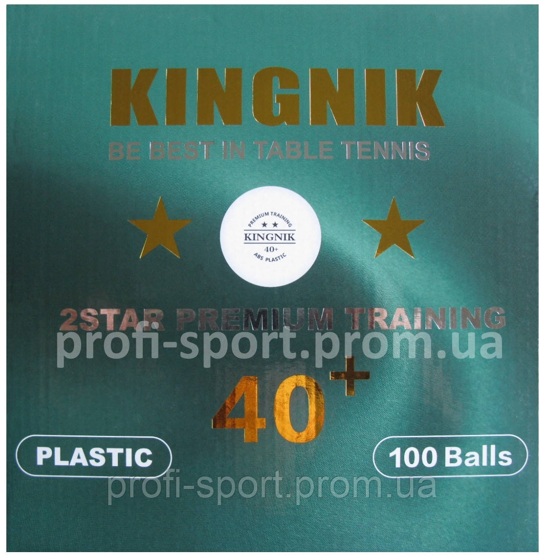 Kingnik 40+ 2* PREMIUM TRAINING 100 шт. пластикові м'ячі настільний теніс