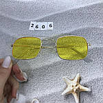 Жовті окуляри в золотистій оправі, фото 6