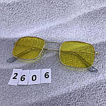 Жовті окуляри в золотистій оправі, фото 7