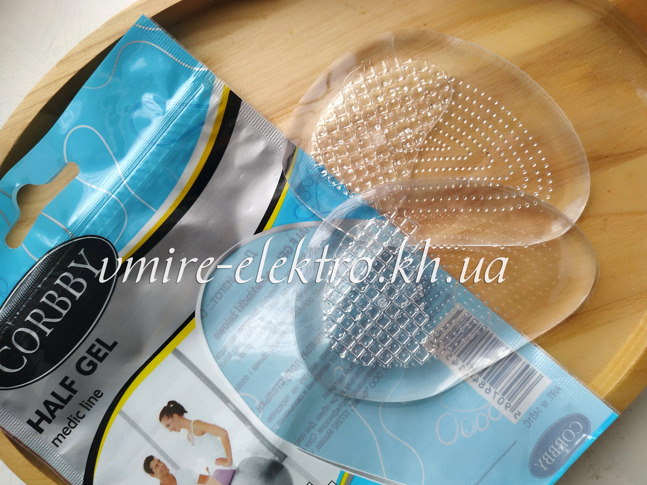 Силіконові вкладиші під передню частину стопи 2 мм Corbby Half Gel