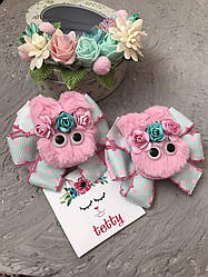 Набір гумок для волосся ручної роботи "Зайки"