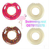 Величезний Надувний круг Пончик Donuts 120 см шоколадний з ручками, фото 9