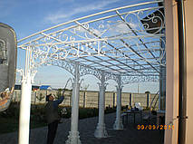 Кованый навес над крыльцом 5