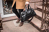 Дорожня чорна чоловіча сумка через плече PHILIPP PLEIN стильна міська з екошкіри, фото 7