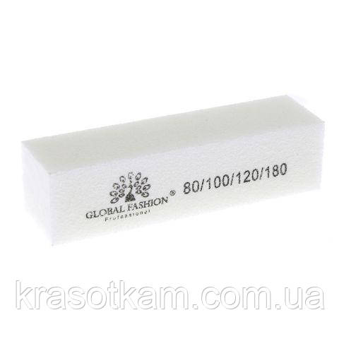 Баф для шліфування нігтів 80/100/120/180 GLOBAL, фото 1