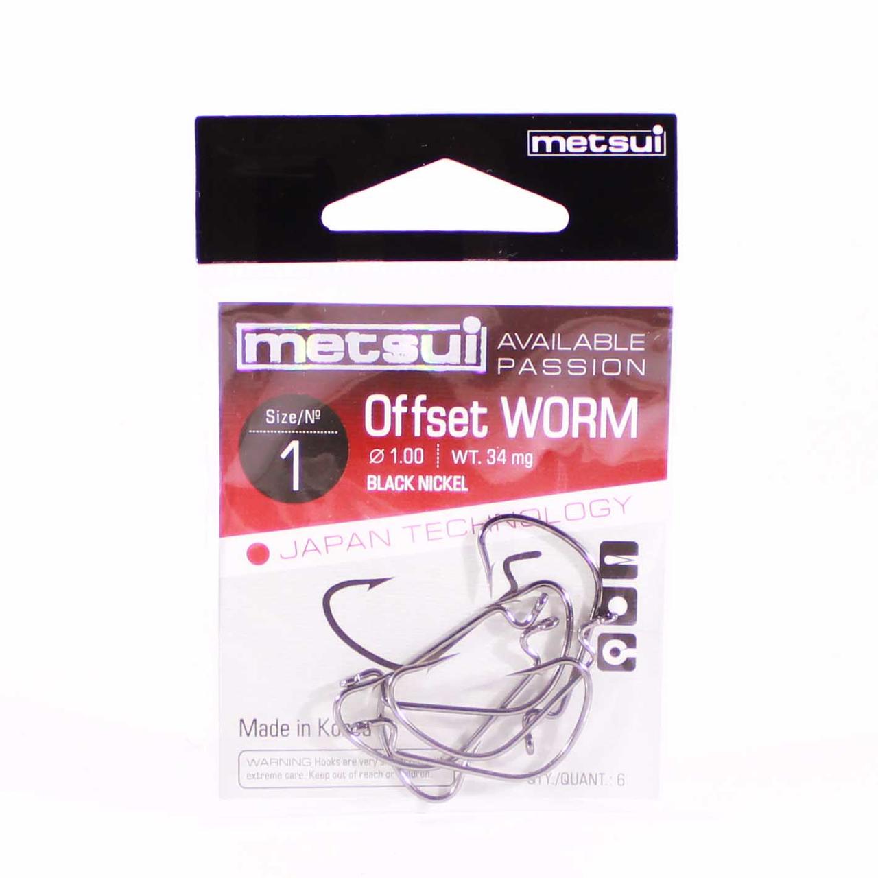 Гачок METSUI Offset Worm №1 офсетний (6 шт)