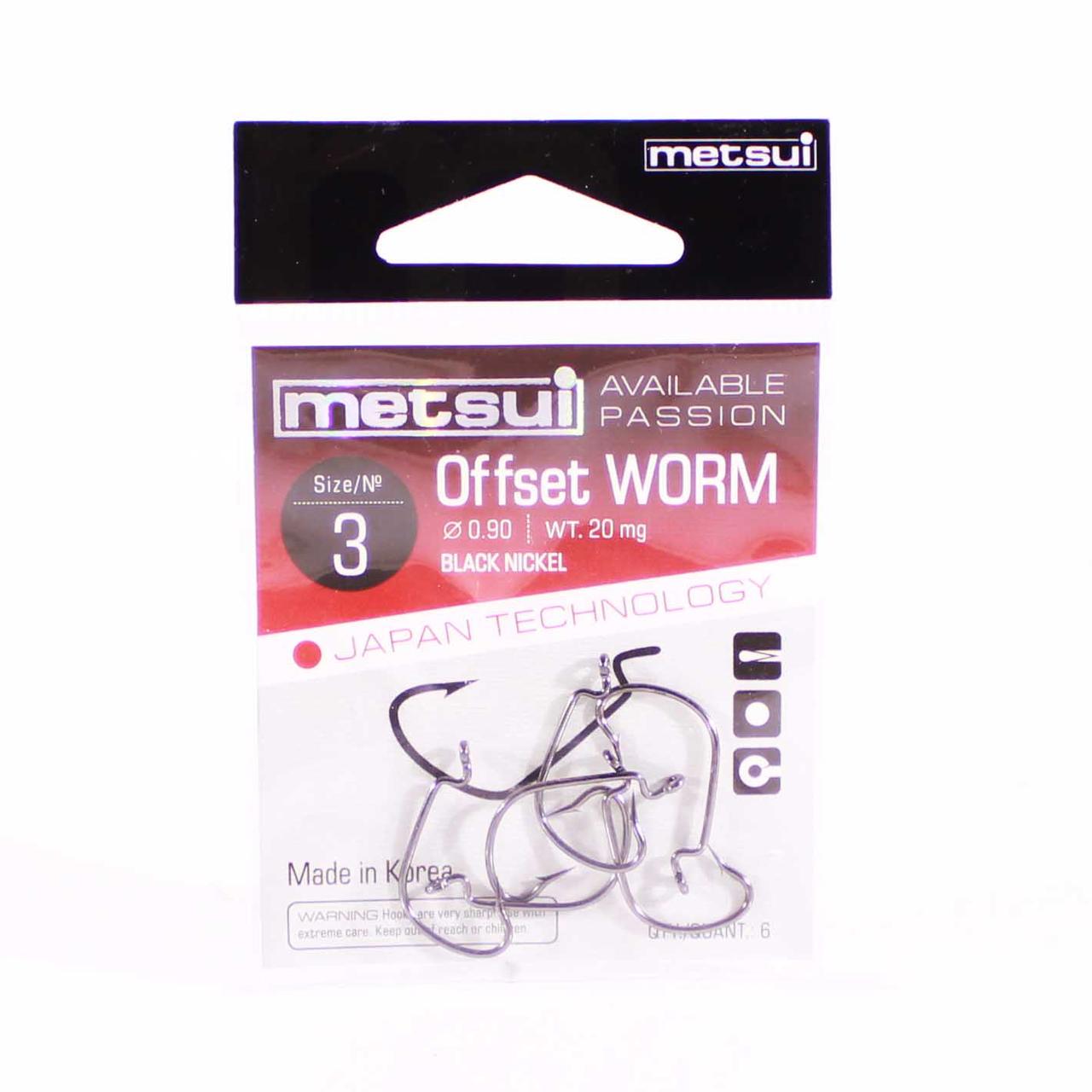 Гачок METSUI Offset Worm №3 офсетний (6 шт)