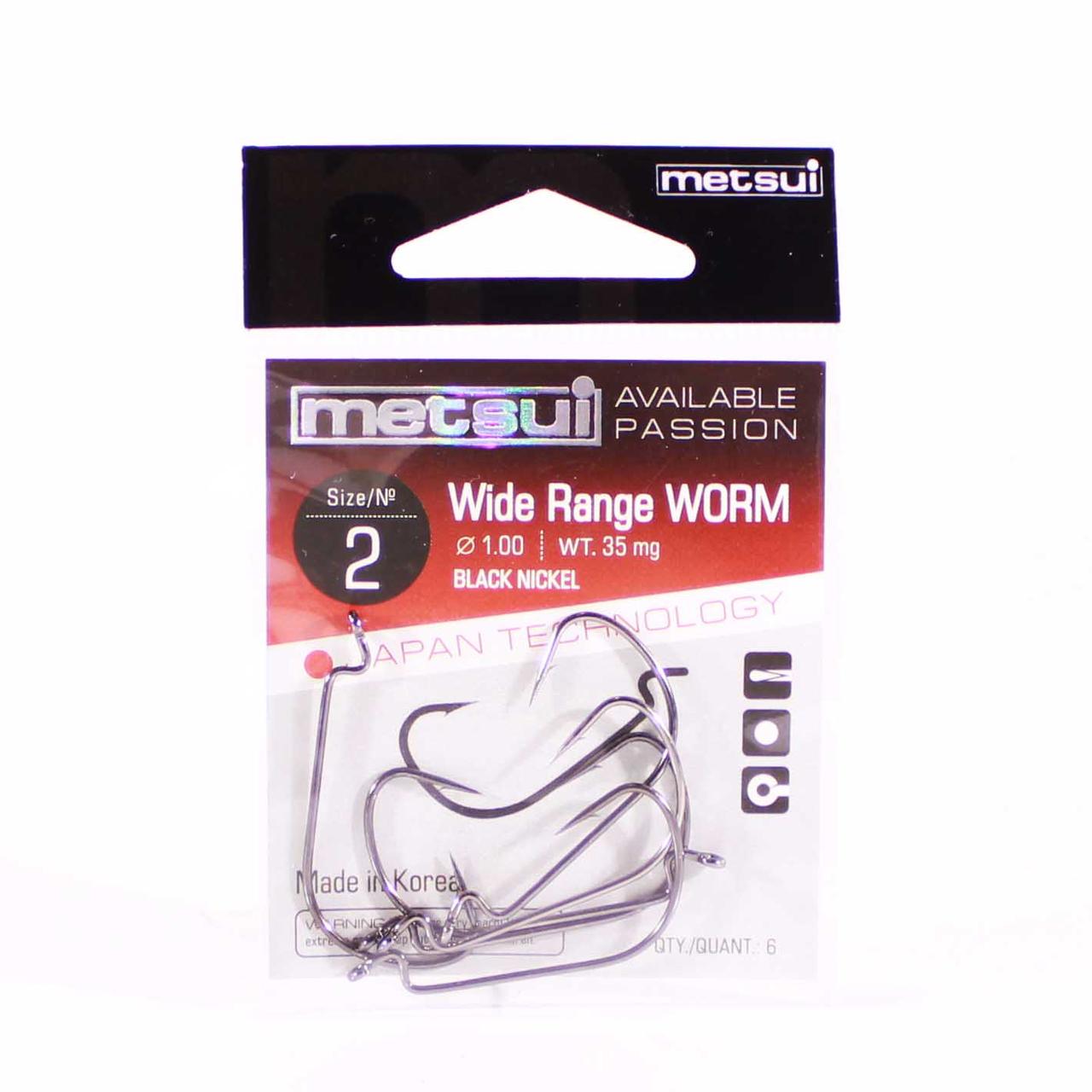 Гачок METSUI Wide Range Worm №2 офсетний (6 шт)