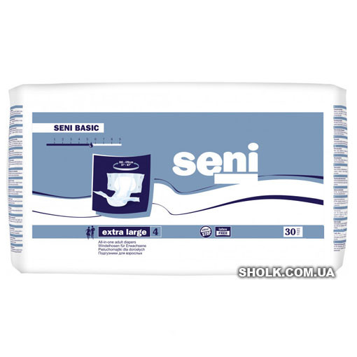 Підгузники для дорослих Seni Basic Extra Large 130-170 див. 30 шт