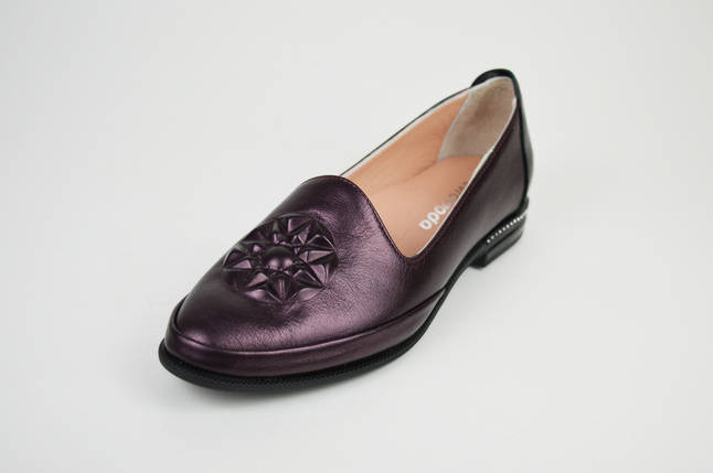 Туфлі жіночі шкіряні бургунд Evromoda 176, фото 1