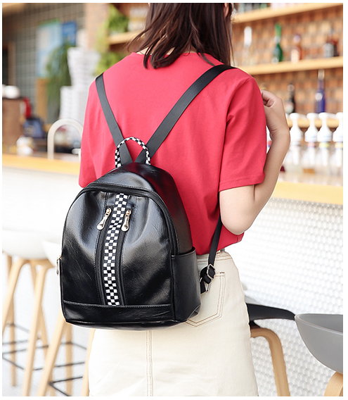 Рюкзак кожзам с двумя вертикальными замками