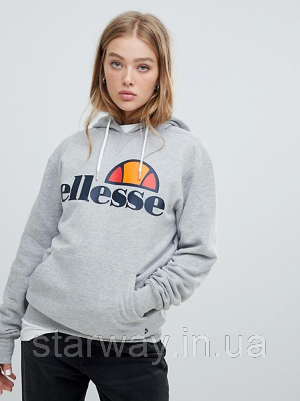 Худі ellesse | стильна сіра толстовка