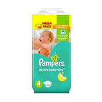 Підгузники Pampers Active Baby-Dry Maxi 4 (8-14 кг) 132 шт (Памперси), фото 1