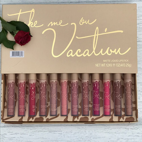 Набір KYLIE matte liquid lipstick & lip liner 12шт ( Кайлі )