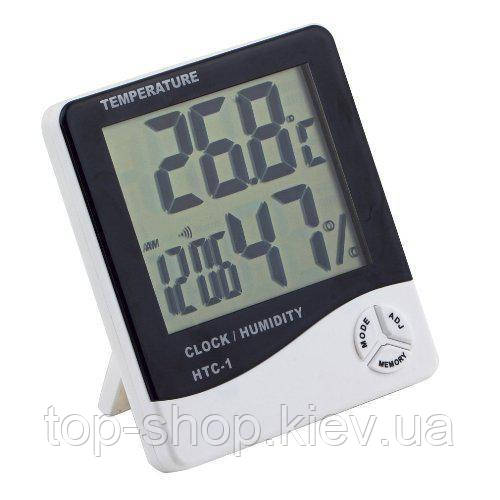 Термометр, гигрометр, часы, будильник HTC-1 - фото 1 - id-p660340829
