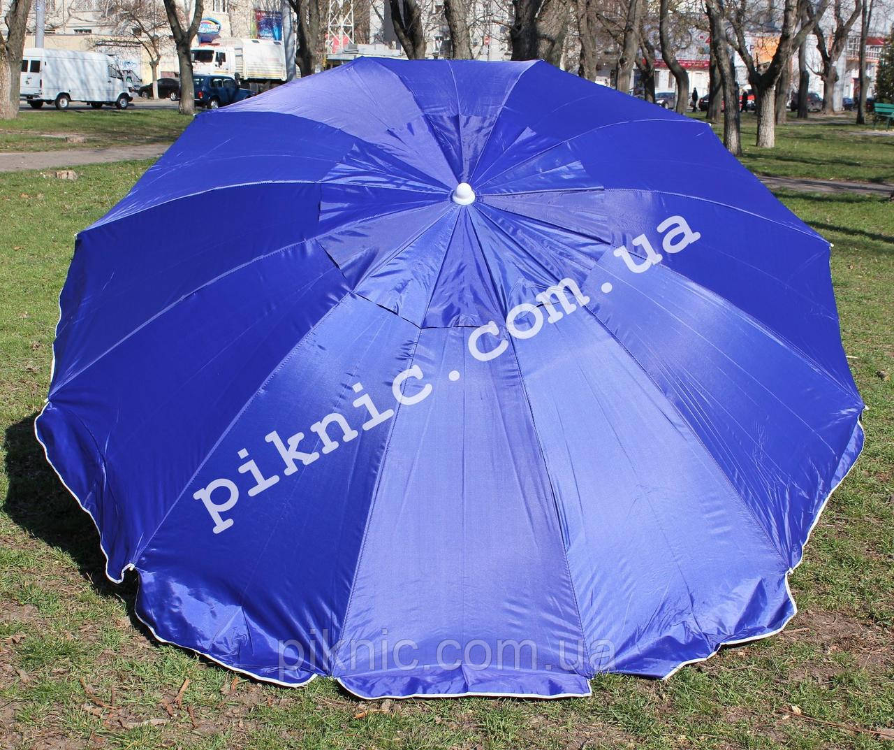 Торговый зонт 2,5м уличный с клапаном 12 спиц круглый Зонт для торговли на улице сада Синий 351 - фото 1 - id-p428986452