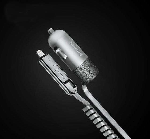 Авто зарядка USB Remax 3.4 A для iPhone і micro-USB