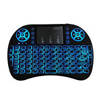 Бездротова російська клавіатура з тачпадом Rii mini i8+ з Підсвічуванням
