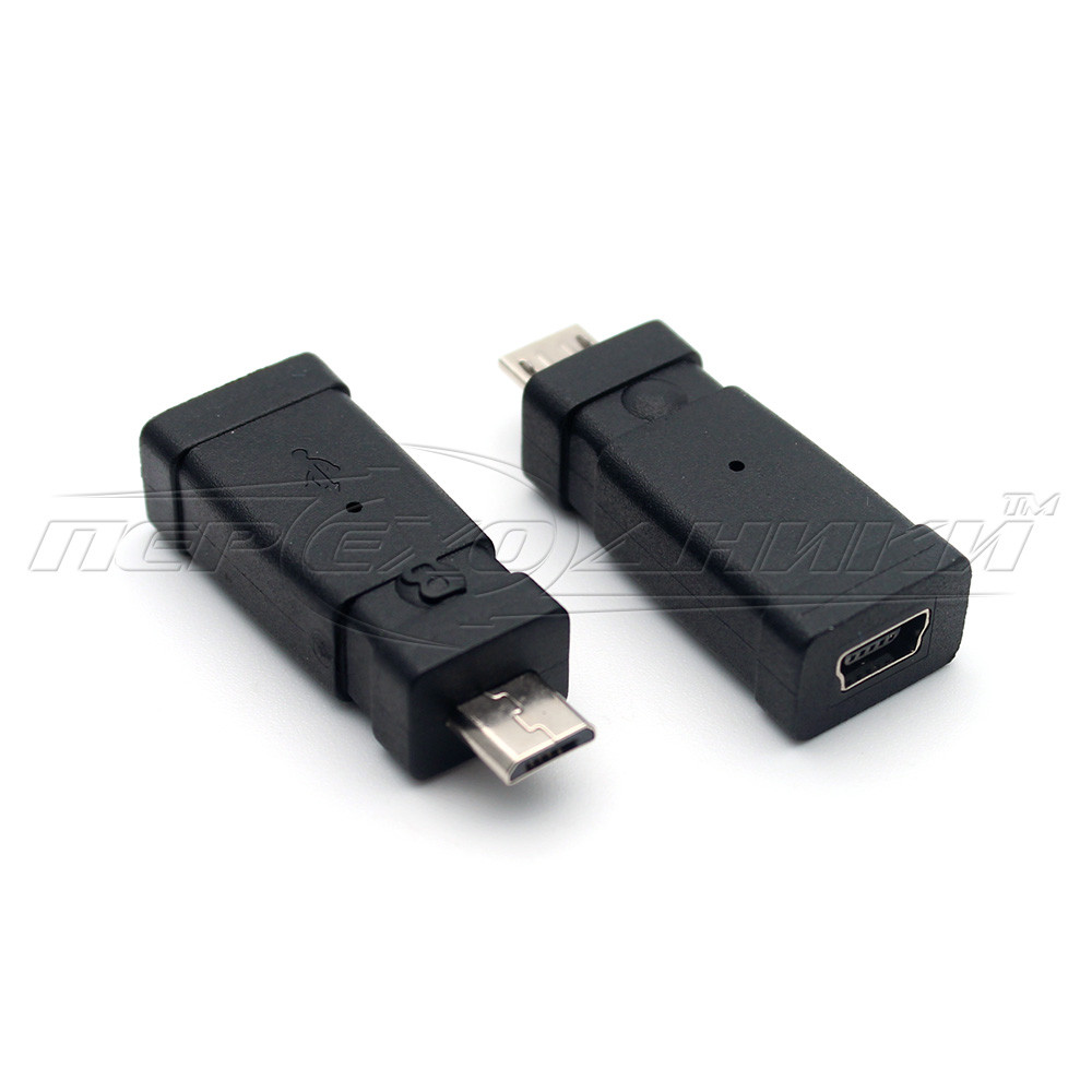 Переходник USB 2.0 micro AМ - mini AF - фото 2 - id-p43276045