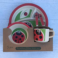 Набір дитячого посуду бамбуковій