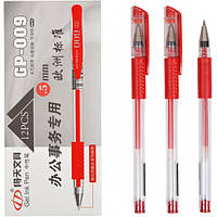Ручка гелевая GP-009 красная GP-009к