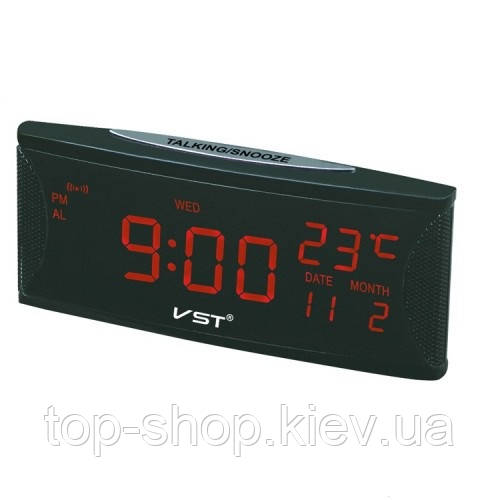 Електронні настільні годинник VST-719W з температурою