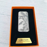 Електроімпульсна запальничка з USB Lighter спіральна Орел