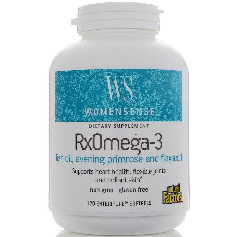 Natural Factors, WomenSense, RxOmega-3, 120 таблеток., фото 1