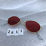 Червоні окуляри - крапельки в золотій оправі, фото 6