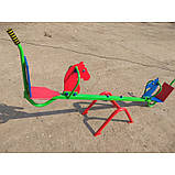 Дитячі вуличні гойдалки балансир "Конячка" зі спинкою на майданчик, фото 2