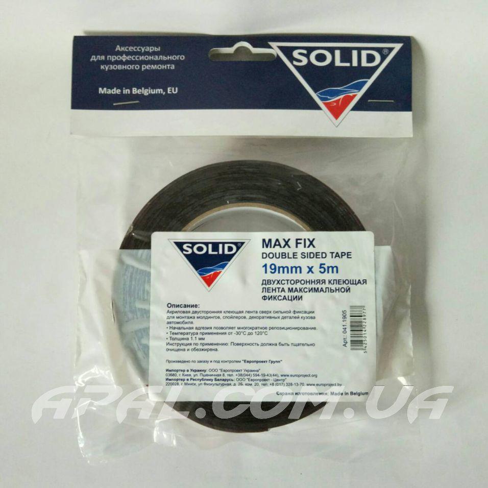 SOLID MAX FIX Скотч двосторонній чорний, 19мм х 5м.