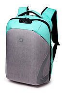 Рюкзак для ноутбука Ozuko Laptop Protector gray/turquoise 15.6 