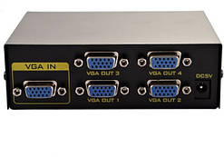VGA-розгалужувач на 4 VGA до 30 м 200 МГц сплітер (003713)