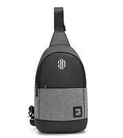 Чоловіча повсякденна EDC сумка Arctic Hunter sling pack gen1 black/gray