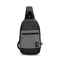 Чоловіча повсякденна EDC сумка Arctic Hunter sling pack gen2 black/gray