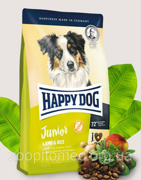 Корм для молодих собак Happy Dog (Хеппі Дог) Junior Lamb Rice для середніх і великих порід, 10 кг