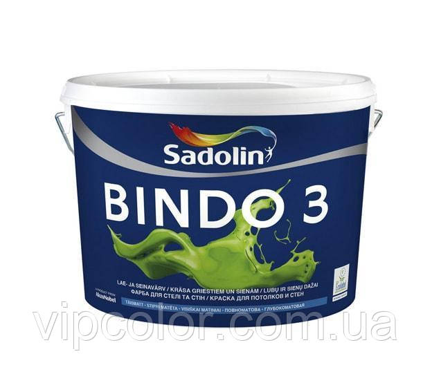 Sadolin BINDO 3 BW Білий 10 л фарба для стін глубокоматовая