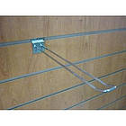 Гачок в экономпанель подвійний 20 см хром посилений