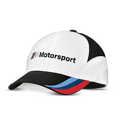 Оригінальна бейсболка BMW Motorsport Fan Cap, Unisex, White / Black, артикул (80162461126)