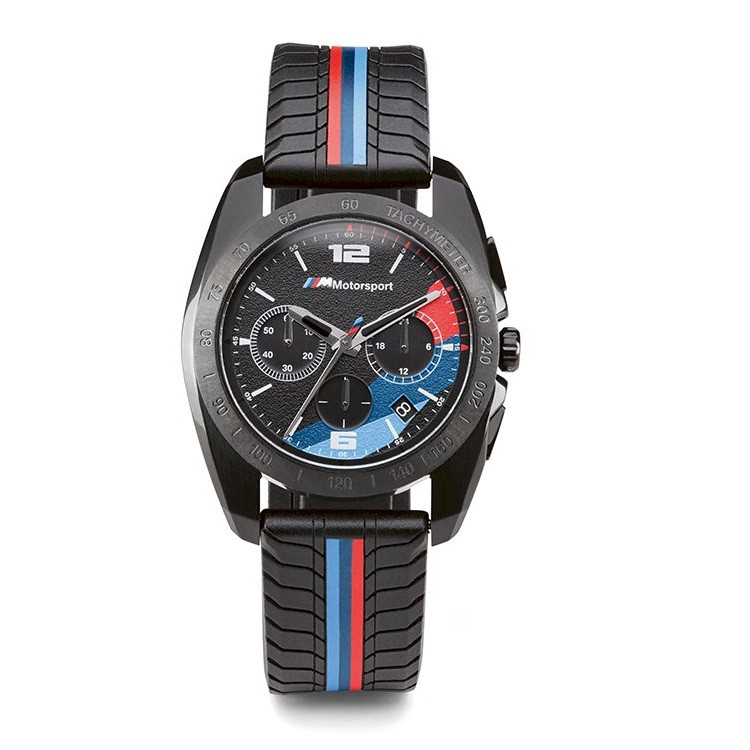 Оригінальний чоловічий хронограф BMW M Motorsport Watch Chrono, Men, Black, артикул 80262463267