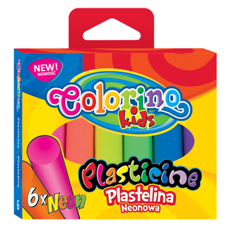 Мягкий Пластилин Colorino Неоновый круглый 6 цветов 100 грамм neon ...