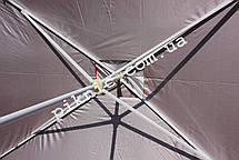 Зонт торговий 2,5х3,5м (3х4) c клапаном Міцний великий садовий прямокутний парасолька для торгівлі на вулиці, фото 3